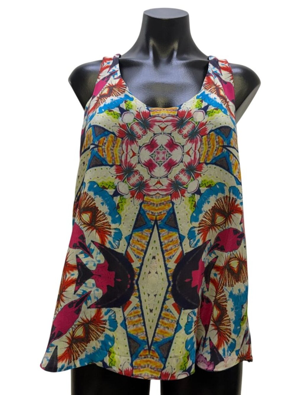 Johnny Was Reversible Tank Top Floral Multicolor S